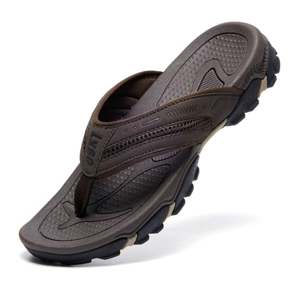 Men's Flip Flops, Outdoor Beach Thong Sandals, Arch Support Athletic Slides, Casual Lightweight Anti-skid Slippers