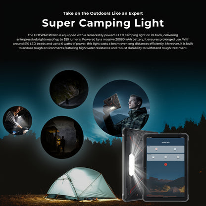 HOTWAV R9 Pro Rugged Tablet Android 14, 11 Inch HD+ Display 20080mAh Tablet, Octa-Core 20GB(14GB Expandable) RAM+256GB ROM+2TB Outdoor Tablet, 64MP+16MP Camera 4G Dual SIM/GPS, Rugged Tablet, Business Tablet, Premium Tablet,