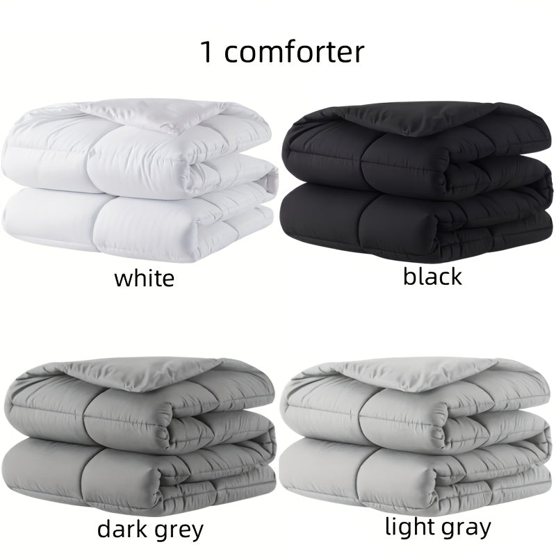 Cozy French-Style Plaid Quilted Comforter - Soft, Warm & Machine Washable for All Seasons