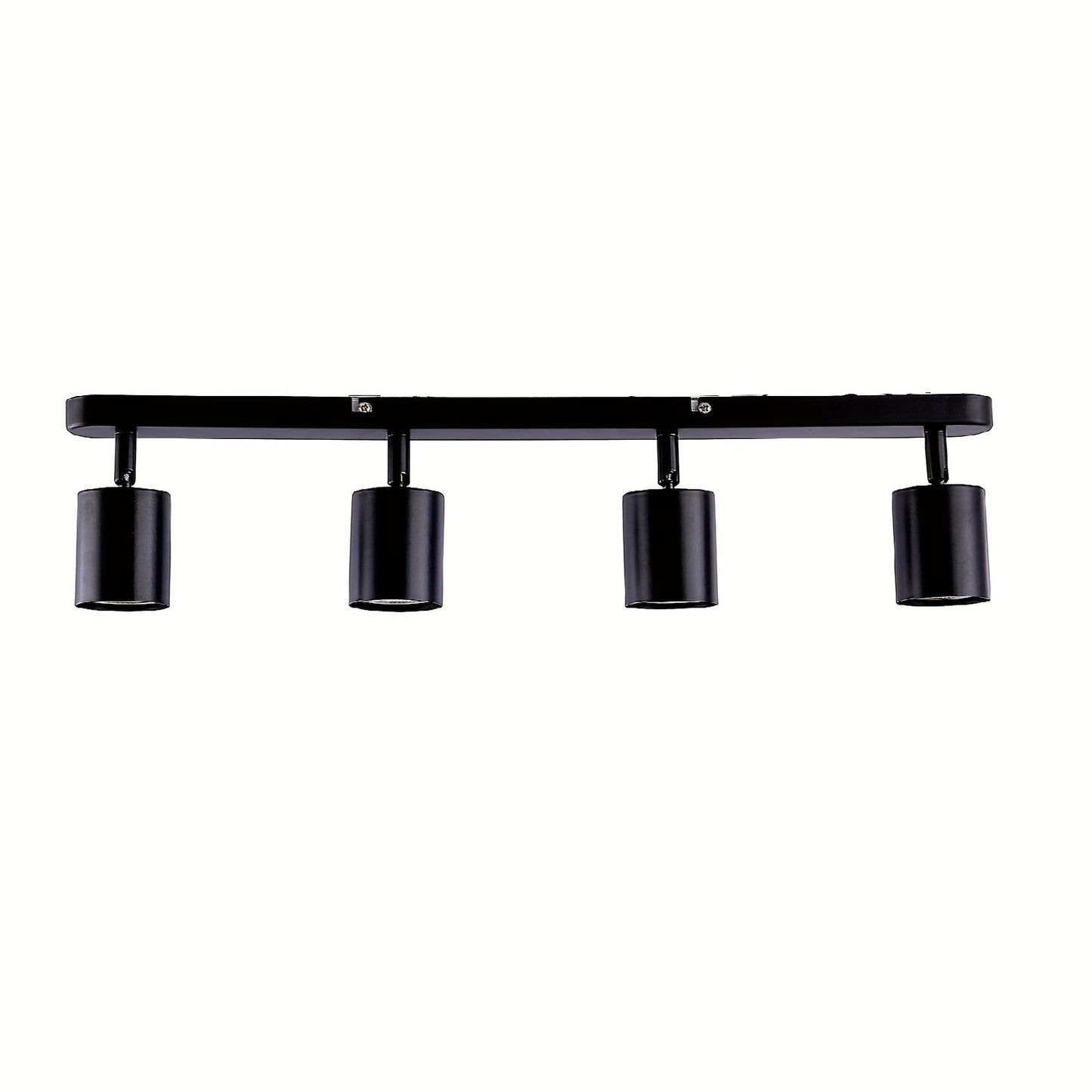 4-Head Adjustable Spotlight Ceiling Light Fixture - Modern Black Metal Semi-Flush Mount with 4 Adjustable Arms, 110-240V Hardwired, No Battery Needed, Easy Installation for Living Room, Bedroom, Office, Kitchen, Bathroom, Cei