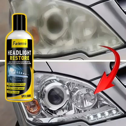 Professional Headlight Restorer - Remove Yellowing, Oxidation & Foggy Car Headlights - Lens Polish Abrasive Material - Effective in Enhancing Car Light Brightness, Abrasive Polish