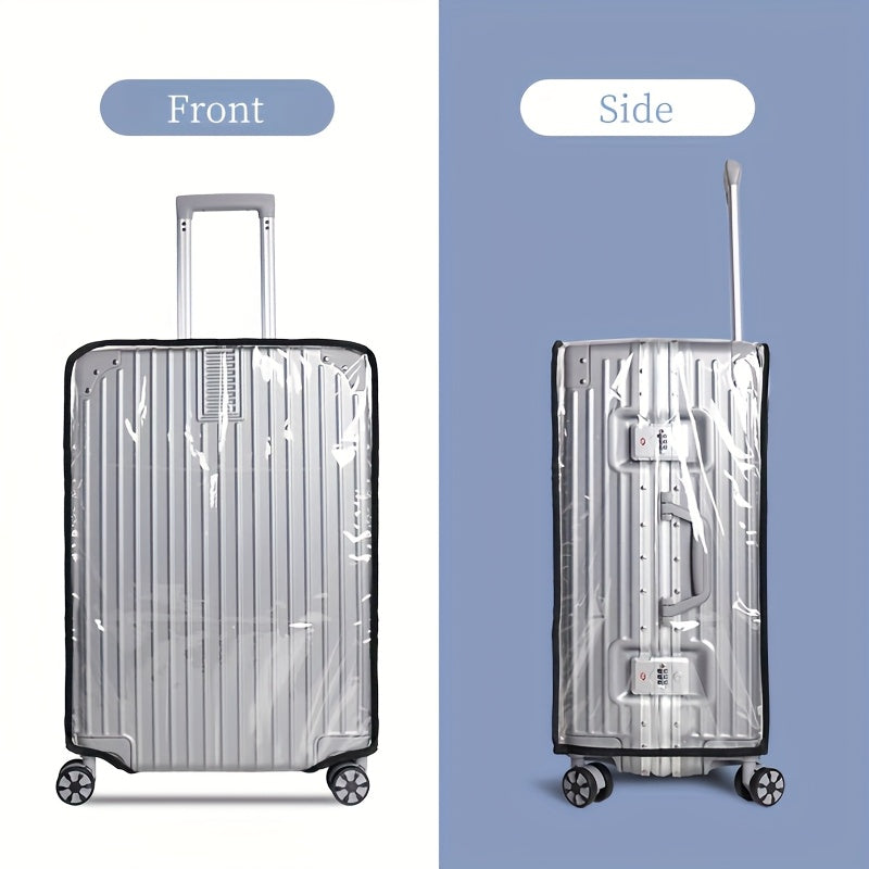3pcs Luggage Protective Covers, Check-in Shockproof Thick PVC Transparent Dustproof Covers for 50.8cm+60.96cm+71.12cm Suitcases, Waterproof &amp; Durable