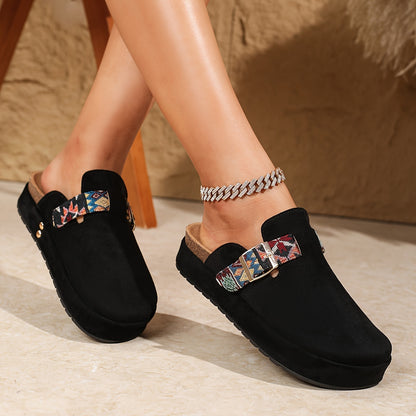 Women'S Slip-On Mules - Slip-On Shoes with Cushioned Insole, Non-Slip Sole - All-Season Everyday & Formal Footwear - Easy Slip-On Closure for Women - /, Casual Wear, Retro Style, Comfortable Insole, Office Wear