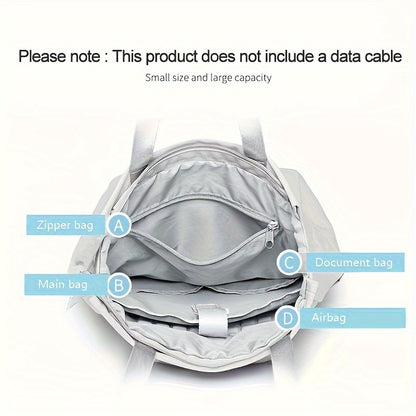 Adjustable Strap Laptop Backpack - Durable Nylon, Zipper Closure, Multiple Compartments, Casual Style, High School Backpack, Casual Backpack | Adjustable Strap Bag | Zippered Backpack