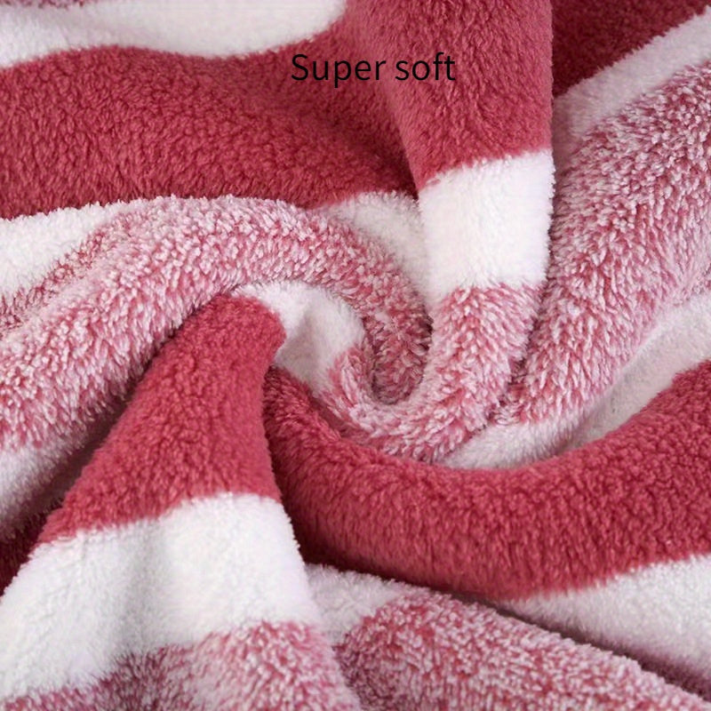 8pcs Set of Lint-Free, Super Absorbent And Super Soft Five-Star Hotel Standard Two-Color Striped Bath Towel Set, Including 2 Large Bath Towels, 2 Large Face Towels And 4 Hand Towels - Quick Drying | with Hanging Loop | Light