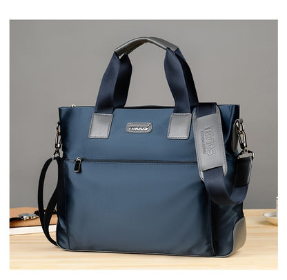 Unisex double shoulder strap design square bag Crossbady bag travel texture Oxford fabric casual crossbody bag multi compartment large capacity anti-theft shoulder bag workplace commuting briefcase
