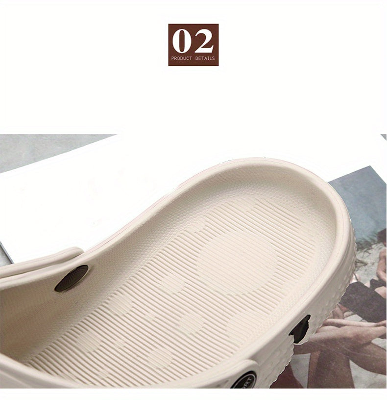 Tamancos unissexo, sapatos para jardim, chinelos leves antiderrapantes, sandálias casuais vazadas para praia, calçado adulto