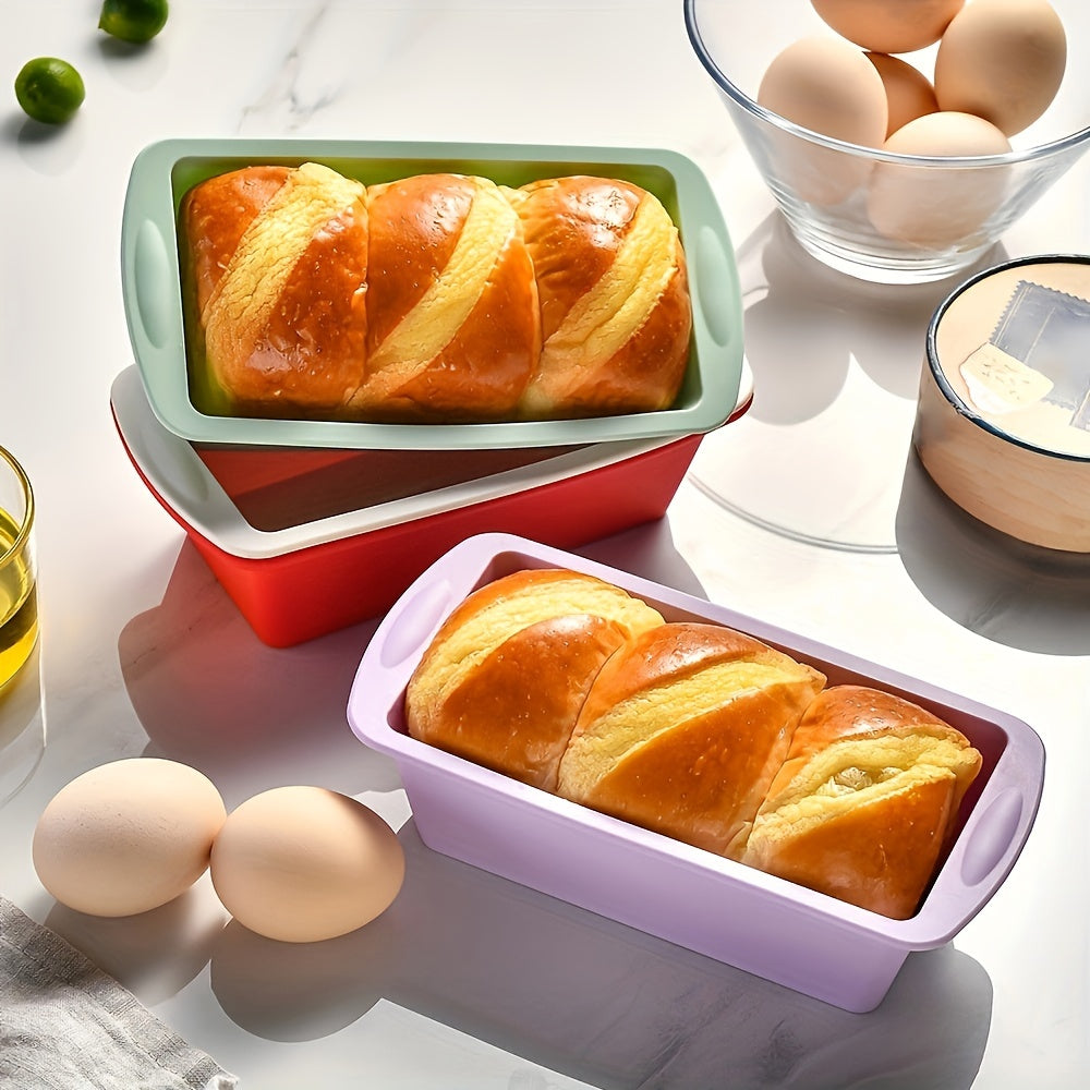 2pcs, Silicone Loaf Pan, Non Stick Easy Release Rectangle Silicone Cake Pan For Baking Bread, Flexible BPA Free Silicone Baking Mold And Bread Mold, Toast Pan, Brownie Loaf Pan, Cake Mold
