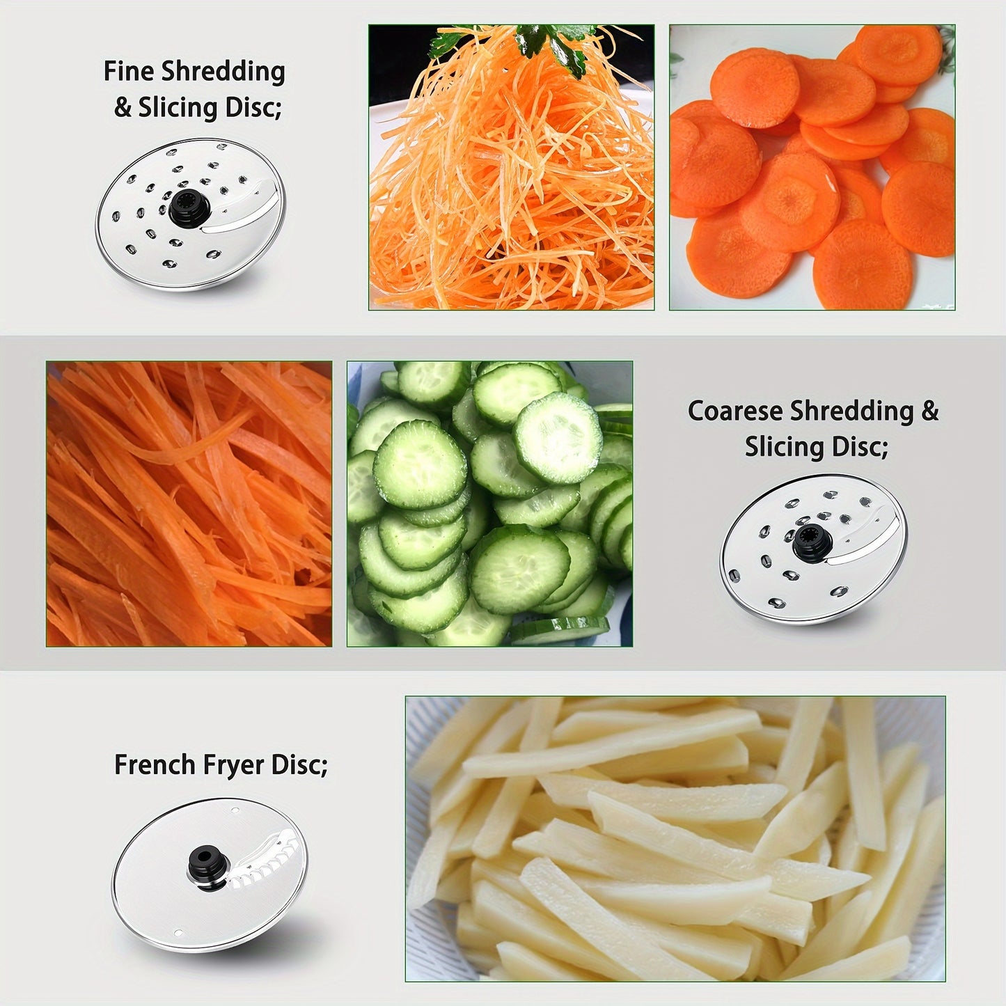 Food Processor 11-in-1 with Chopping Blending Kneading Grinding Whisking Juicing, 1100W, 3 Speeds Plus Pulse, 3.2 L Bowl and 1.5L Jug Blender