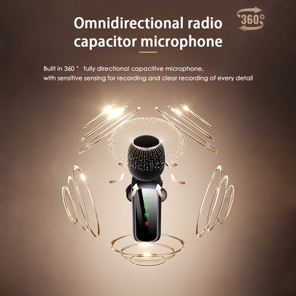 4-in-1 Professional Wireless Lavalier Microphone for 4 People, Plug-and-Play with Intelligent Noise Reduction, Windproof Ball, Compatible with Smartphones, Laptops, and Tablets, USB-C Charging, 2.4G/3G/4G/5G, Video Conference