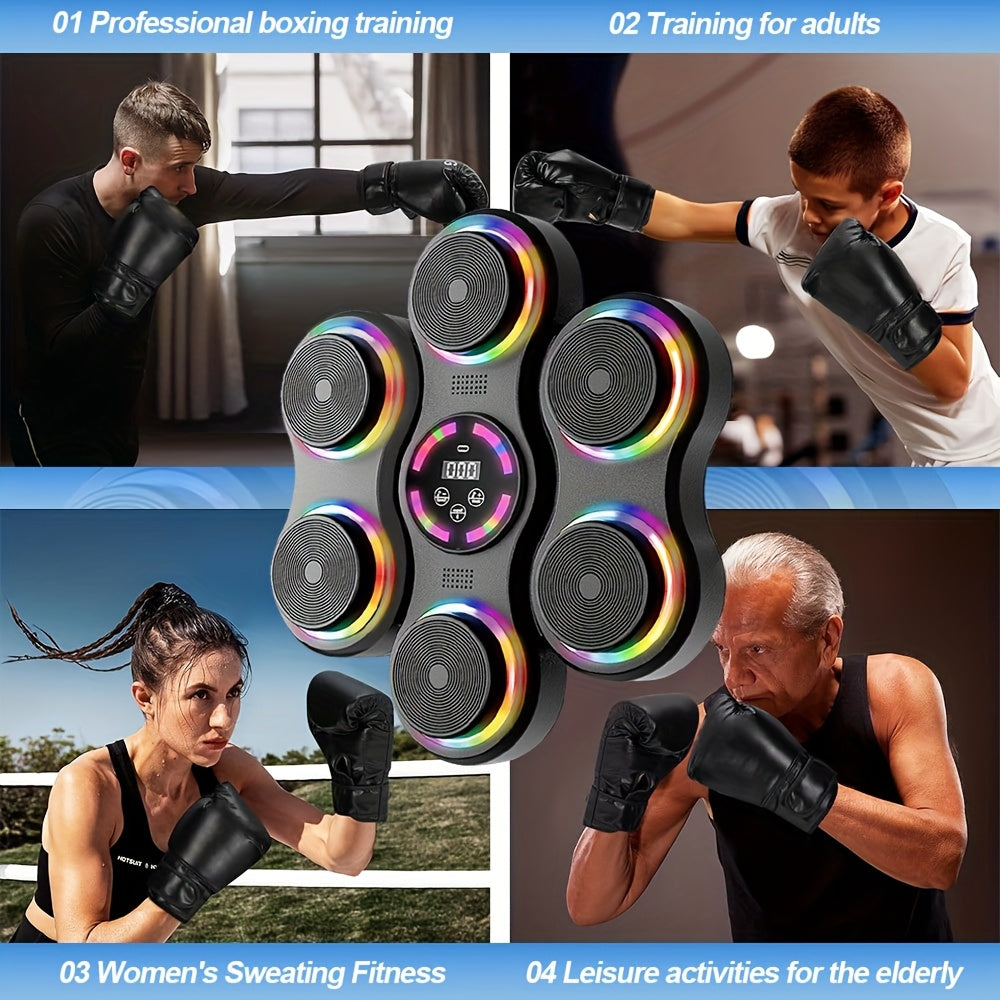 Best Gifts -Music Boxing Machine -9 Speed Modes Musical Music Boxing Machine with Music Boxes with Boxing Glove LED Light Electronic Boxing Machine with 9 Speed Modes And Counting Mode, Birthday Gifts, Boxing Bag, Boxing Punc