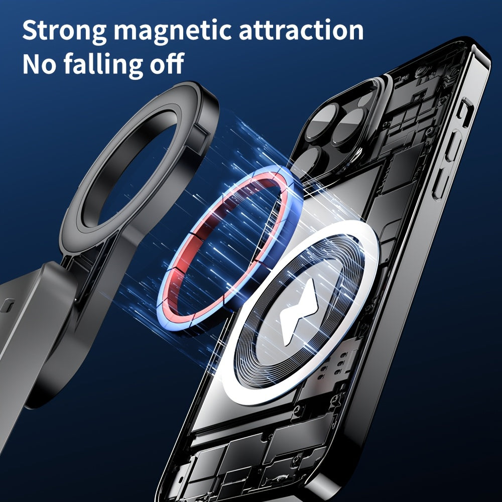 4-in-1 Multi-function Selfie Stick with Bluetooth Remote Control | Magnetic, Cell Phone Clip Dual Combination, 360° Rotation + 220° Flip Adjustment | Detachable Tripod/Cell Phone Holder | Portable Folding Compatible with 4.