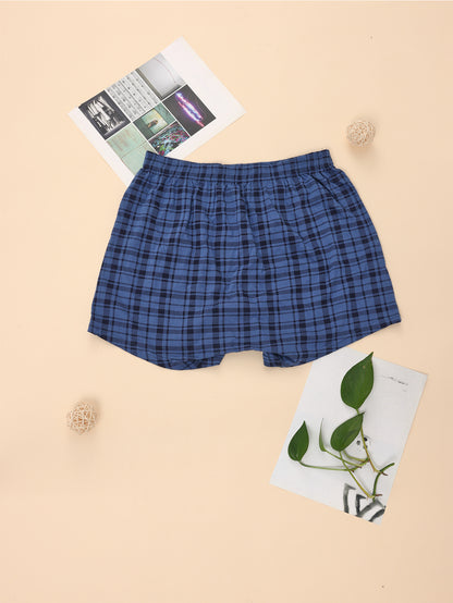 Calça de homem em algodão puro com estampado de flechas, larga, ideal para pijamas, de cintura subida e com gancho profundo.