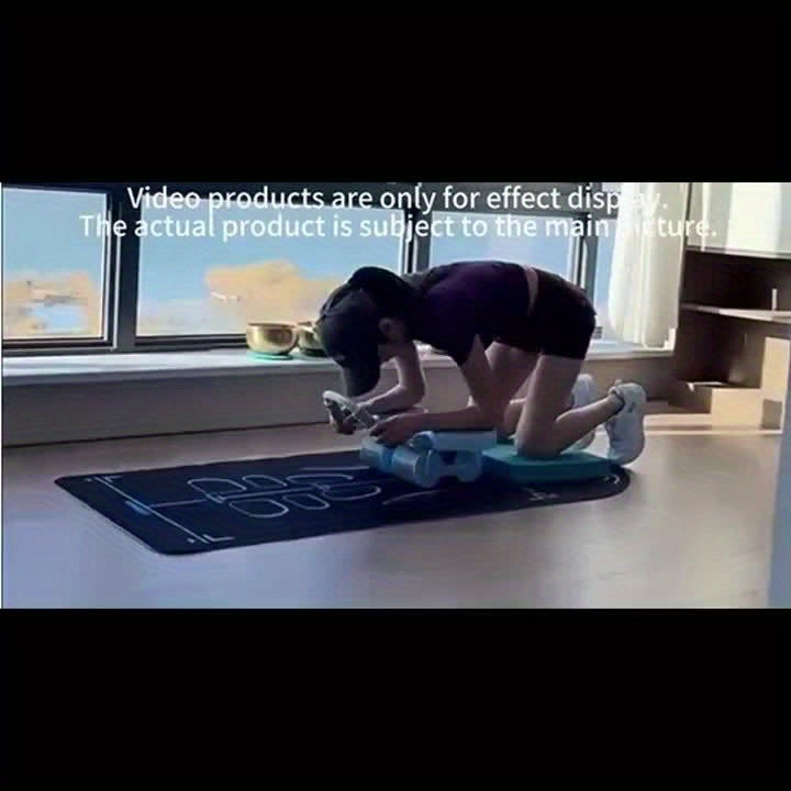 Lingpeng Smart Ab Roller with Automatic Rebound - 4-Wheel Core Strength Trainer & Elbow Support Pad, Durable PP/TPE Material, Ideal for Home Fitness, Lingpeng