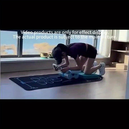 Lingpeng Smart Ab Roller with Automatic Rebound - 4-Wheel Core Strength Trainer & Elbow Support Pad, Durable PP/TPE Material, Ideal for Home Fitness, Lingpeng