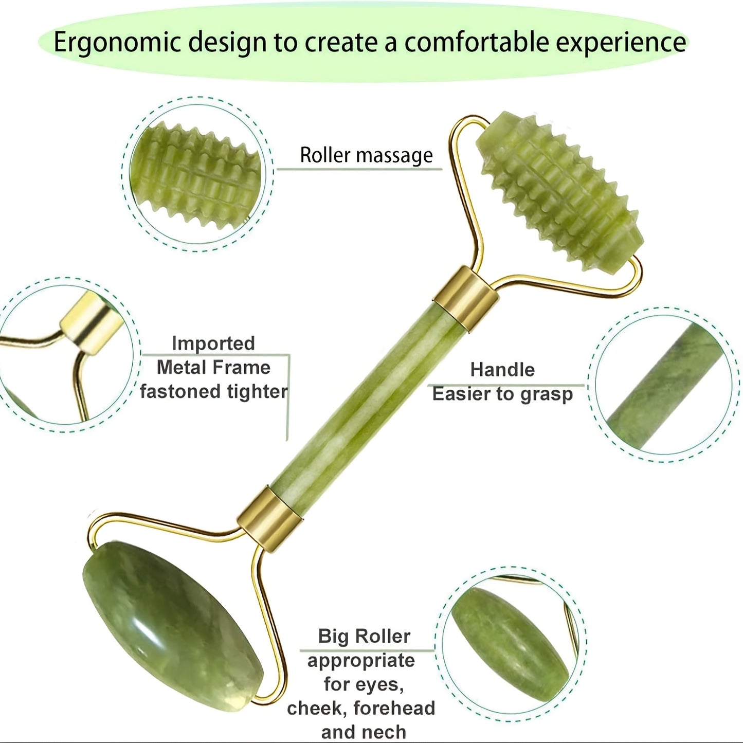 5pcs Luxurious Facial Care Kit - Rejuvenating Ice & Jade Roller, Gua Sha Tool, Soft Silicone Brush for Glowing Skin, Eye Massage, and Relaxation - Fragrance-Free, Battery-Free, Easy to Use, and Portable