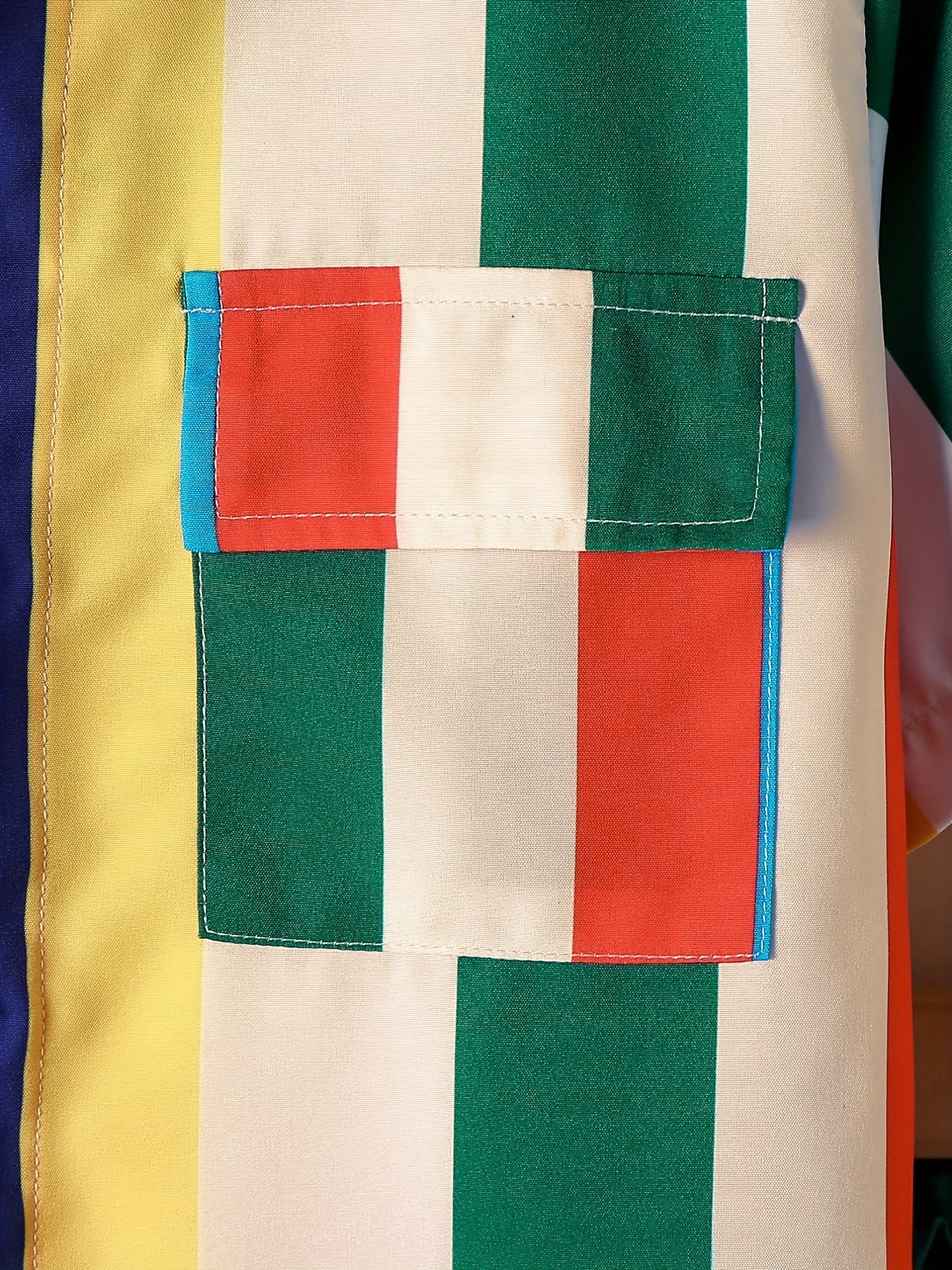 2pcs Boys Teen Casual Striped Short Sleeve Shirt &amp; Pocket Side Shorts Set Clothes For Summer