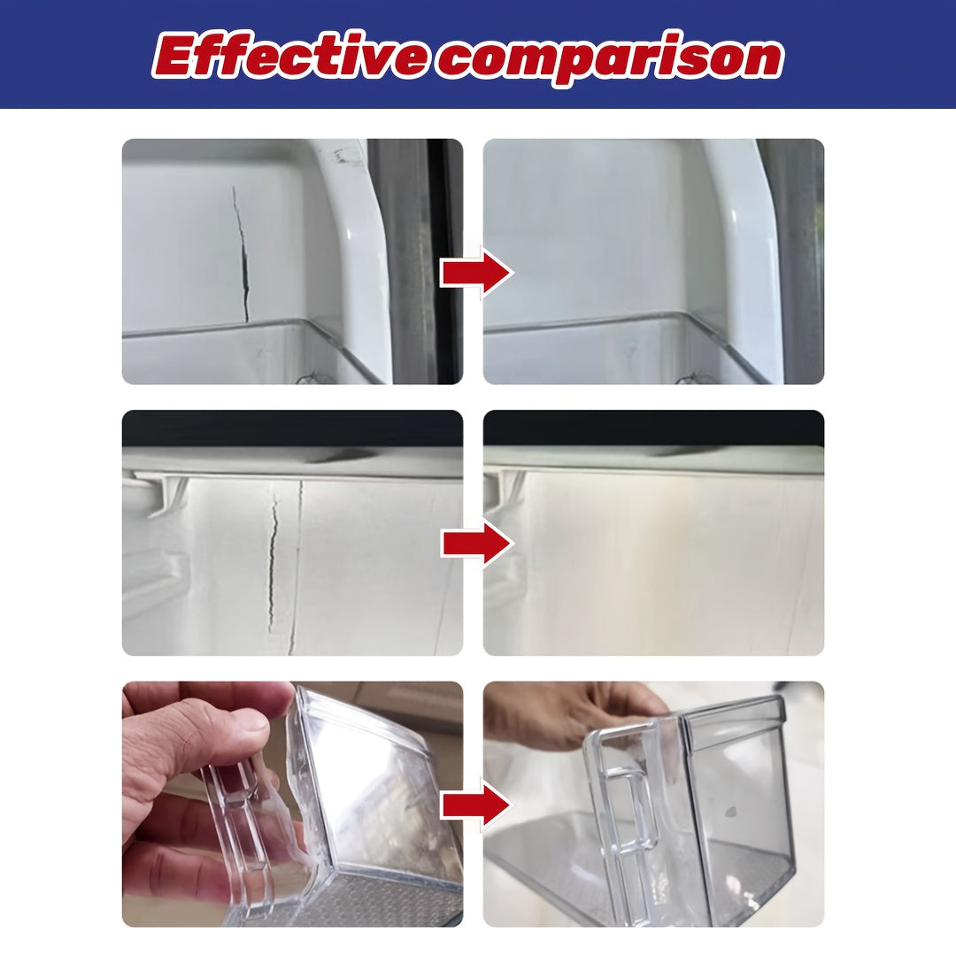 Cola adesiva epóxi transparente Doeyvose - Cola forte e impermeável, selante transparente para gavetas de frigorífico, portas, pavimentos, paredes, telhados e azulejos - Fórmula resistente semelhante à resina epóxi (25 ml/0,88 oz) - Multiusos