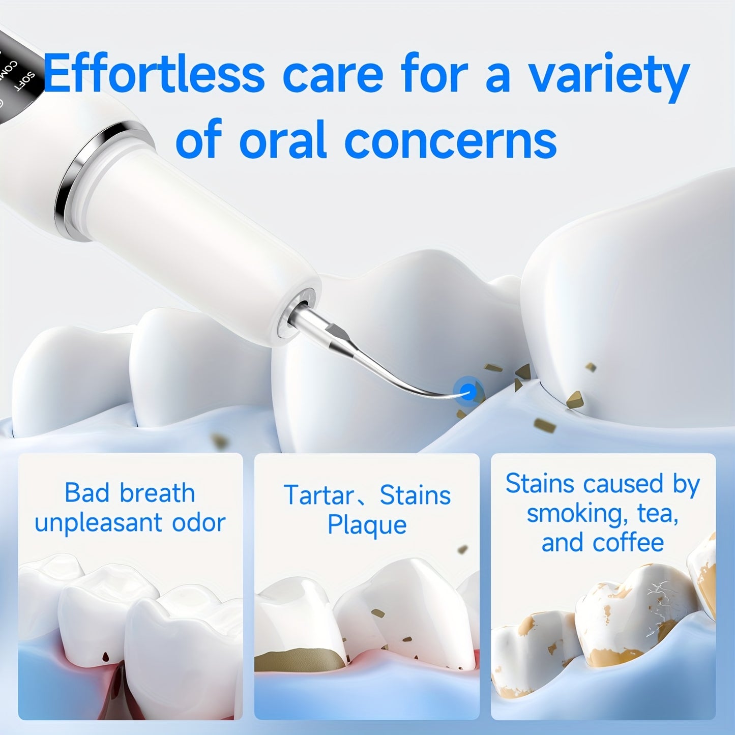 Electric Toothbrush with LED Light, 2 Replacement Heads, 5 Adjustable Modes - Quick, Convenient and Efficient Oral Hygiene Solution, Metal Accessories Included, Daily Oral Care, Oral Hygiene Essentials | Modern Toothbrush