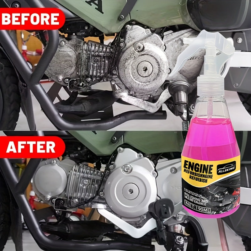 YYLFD All-in-One Engine Bay Renewal Kit - 190ml High-Performance Corrosion-Resistant Engine Spray, Instantly Restores & Car Engine Bay, Compatible with Cars, Trucks, SUVs, Vans - Before & After Results, Maintenance