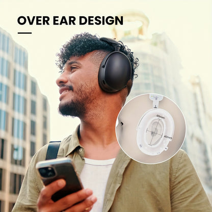 SuperEQ A200 Wireless Wireless 5.4 Headphones Hybrid Active Noise Canceling Over Ear Headset Hi-Res Audio 6-Mic AI ENC 100hrs Playtime APP Control