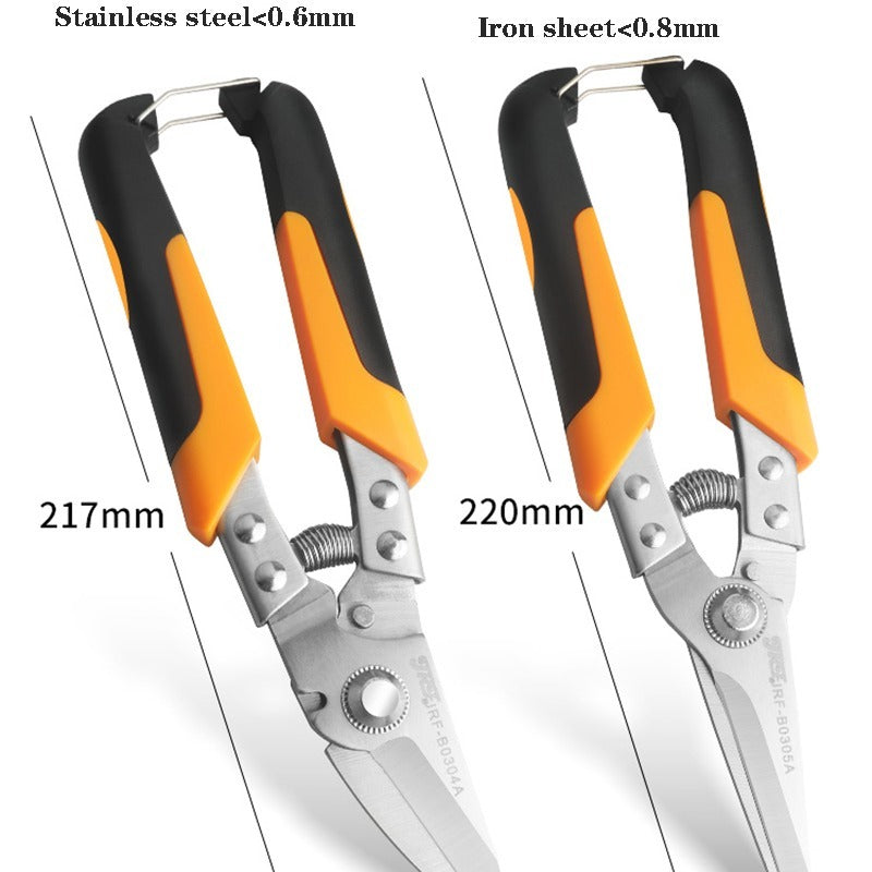 Professional Industrial Shears, JRF Stainless Steel Scissors, Tin Snips For Metal Sheet & PVC Pipe Cutting