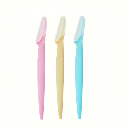 3-24pcs Eyebrow Razor Shaper Set, Facial Hair Remover Trimmer Grooming Kit for Women and Men, Stainless Steel, Non-Electric, No Battery Required, with Various Colors for Versatility