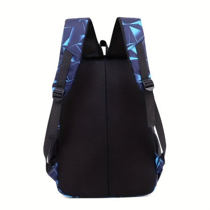 Colorblock Backpack, Casual Design Schoolbag For Travel And School Use, Large Capacity Bag