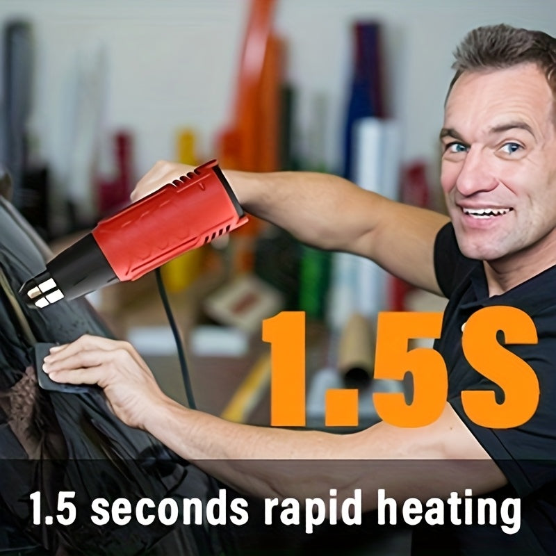 Heat Gun 2000W, Professional Electric Hot Air Gun Dual Temperature Settings 60C-600C and Overload Protection with 4 Nozzles, for Shrinking PVC, Crafts, Paint Stripping, Car Film, Embossing