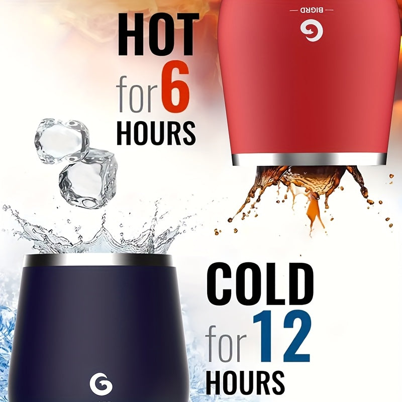 15oz Stainless Steel Travel Mug with Dual-Wall Vacuum Insulation, Leak-Proof Lid & Handle, 300ml, Personal Coffee Cup for Running, Gym, Office, Commuting - Dishwasher Safe, Hand Wash Only, No Battery Needed, Coffee Travel Mug