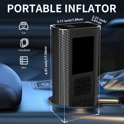 Portable Air Compressor Tire Pump, 150PSI Car Tire Air Pump with Tire Pressure Gauge, LED, 3x Faster One-Click Smart Wireless Tire Inflator for Cars, Motorcycles, Bicycles, Balls, etc