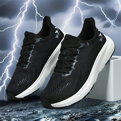 Men'S Wide Toe Box Running Shoes - Non-Slip MD Sole, Breathable Fabric Upper, All-Season Gym, Jogging, Walking Shoes - Lace-Up Athletic Sneakers for Big Feet & Wide Feet - Available in Multiple Colors (Dark Blue/Neon Yellow)