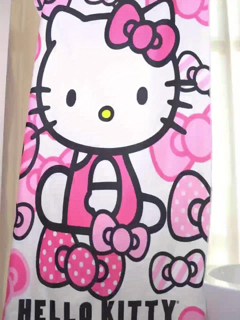 1pc Sanrio Kuromi Cartoon Beach Towel - Quick-Dry Microfiber Oversized Bath & Beach Towel with Vibrant Purple & Pink Anime Design, Hearts, Stars & Playful Phrases for Pool, Travel, Bath, Poolside Accessory, Playful Design, Qu