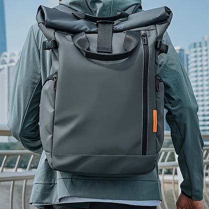 Business backpack Men's fashion laptop backpack student bag large-capacity travel bag Oxford cloth backpack commuting outdoor travel bag light pockets can accommodate 15.6-inch notebook, 7.9-inch iPad.