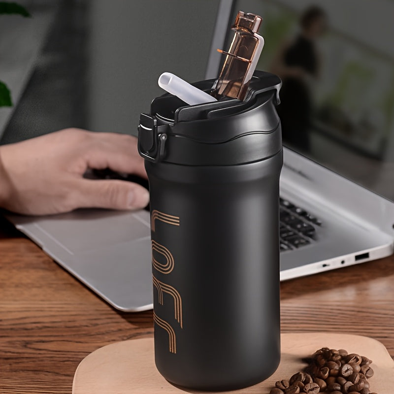 20oz/600ml Double Wall Vacuum Insulated Stainless Steel Travel Mug - Thermal Cup with Leakproof Flip-Top Lid, Keeps Drinks Hot/Cold for Hours, Large Capacity Thermos for Coffee, Tea, Water - Perfect Gift for Coffee &amp; Tea Love