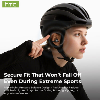 HTC NE55 real-time translation head-mounted OWS open wireless headset, supports the latest BT V6.0, noise reduction, clear calls, HIFI high-quality sound quality, built-in microphone, language translation, ergonomic design, d
