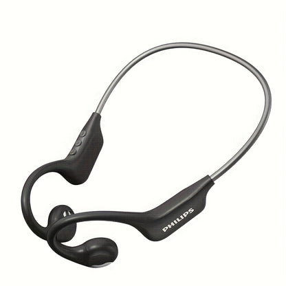 For Philips BT5.3 Wireless Headphones - Sporty Open-Back Design with Built-in Microphones, Neck Strap, Stereo Sound, USB-C Charging, Lightweight & Durable for Running, Gym, Workouts - Model TAA1708, Workout Headphones, Gym Ea