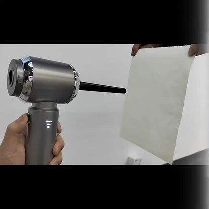 Aspirador portátil sem fios de alta potência 20000PA, mini aspirador 4 em 1 com compressor, soprador de ar e bomba, com motor sem escovas, ideal para carro, casa, escritório, campismo e limpeza de pó de teclados de computador e portáteis.