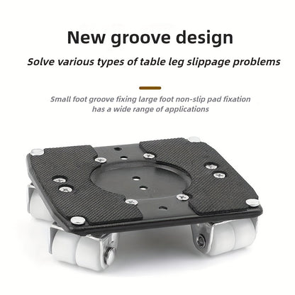 6-Piece Upgraded Furniture Dolly Set, Includes 4 Furniture Movers with 4 Wheels, 1 Pry Bar, 1 Pair of Gloves, Carbon Steel Panel Heavy-Duty Dolly, Furniture Lifter with 4 Universal 360° Swivel Rubber Wheels, Max Load 999.72