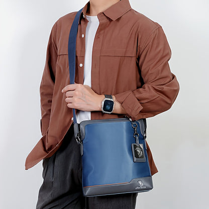 Men'S Crossbody Bag with Tablet Compartment - Messenger Bag, Passport Holder & Adjustable Strap - Sleek Royal Blue - Durable Everyday Carry for Travel, Gym, Commute - Perfect Gift for Men (Halloween, Christmas) - Compatible w