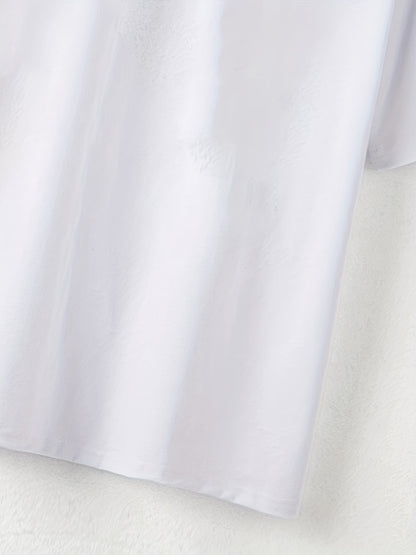 Cute Cat Print T-shirt, Crew Neck Short Sleeve T-shirt, Casual Everyday Tops, Women's Clothing