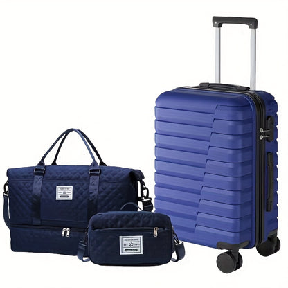 3pcs Set 20inch Travel Suitcase +Travel Bags+Toilet bag New Model Luggage Bag Durable and Suitcases Carry on Luggage, Luggage for Travel, Luggage Set, Luggage for Women, Luggage Set for Women, Expandable Carrier Set, Travel S