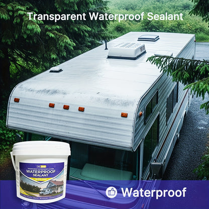 2kg RV Transparent Waterproof Sealant - Covers Up to 160 SqFt @ 1/12" Tickness, Ideal for RV Roof, Windows, Gutters &amp; More, Durable &amp; Flexible Sealant for Home Improvement, Roof Sealant, Versatile Sealant, High Quality Sealan