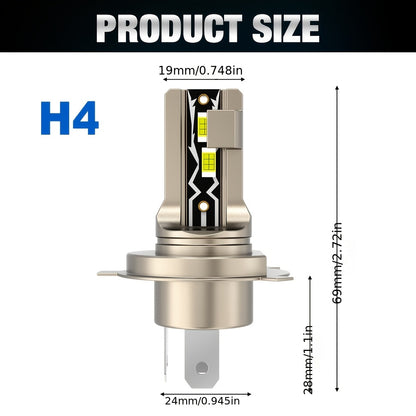 Xstorm 2pcs H4 9003 LED Car Headlight Bulbs, 40W 20000LM 6000K Cool White 500% Brightness H4/9003/HB2 LED Canbus High/Low Beam Moto Head light Auto Motorcycle Lamp 12V Plug And Play, Without Battery