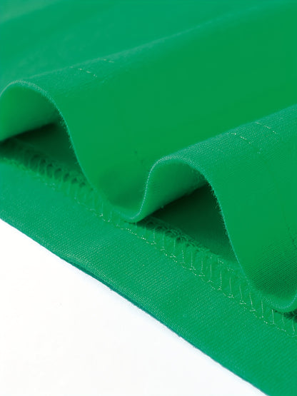 T-shirt infantil de cor sólida, blusa casual de manga curta, t-shirt infantil para o verão.