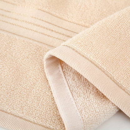 4-Piece Towel Set - Modern Striped Bath and Hand Towels, Super Soft Knit Fabric, Cotton 75% Polyester 25%, Space Theme, 385gsm - Ideal for Bathroom, Spa, Hotel, Outdoor Use