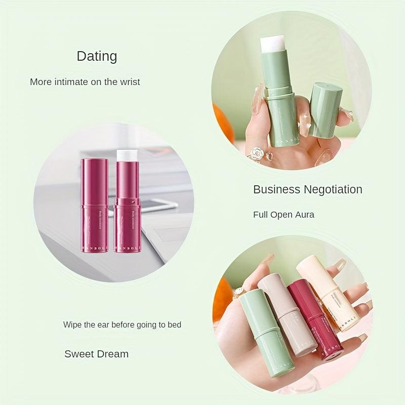 Hanboli Herbal Scented Alcohol-Free Solid Stick Perfume for Adults - Floral Fragrance Note, Fresh Body Cream, Portable & Elegant - Perfect Gift for Girls