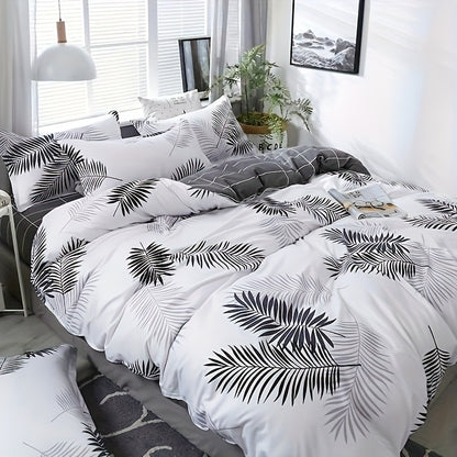 Four Seasons Four-Piece Set of Active Print Fabric, 1pc Quilt Cover Without Quilt Core, 1pc Bed Sheet, 2pcs Pillowcase Without Pillow Core, Comfortable, Soft, Breathable, Active Print Fabric, Suitable for Dormitory, Living Ro