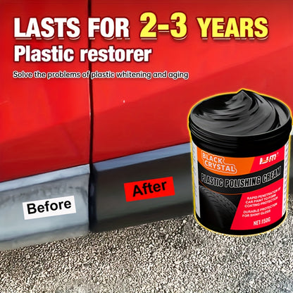 150g Universal Plastic and rubber Repair paste - interior reconditioning wax, automotive tire gloss maintenance, anti-aging and fading, repair scratches