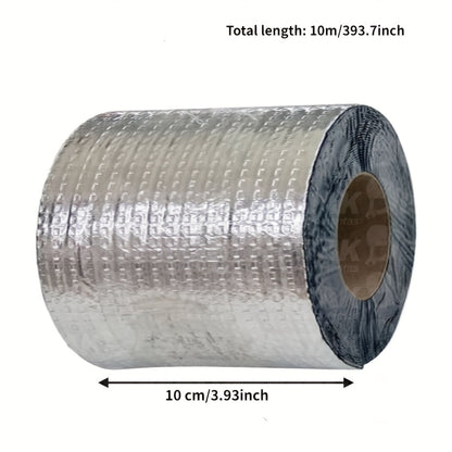 Butyl Multi-Purpose Waterproof Aluminum Seal Tape, 10cm x 10m - Self-Adhesive, Ideal for Pipe Leak Repair and Roof Insulation, Durable & Easy to Apply, Ultra-Waterproof, Roof Sealant